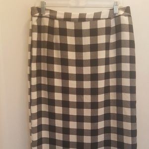 Who What Wear Black White Gingham Pencil Skirt 14